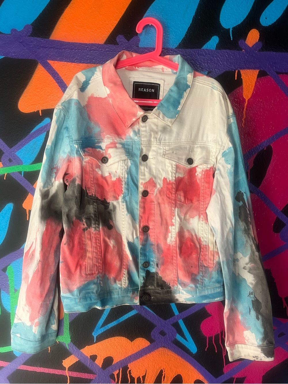 Reason Clothing Dyed Denim Jacket